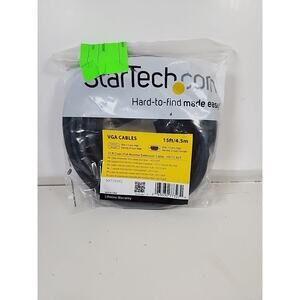 StarTech VGA Cable 15ft Coax High Resolution Monitor VGA Cable HD 15 M/F